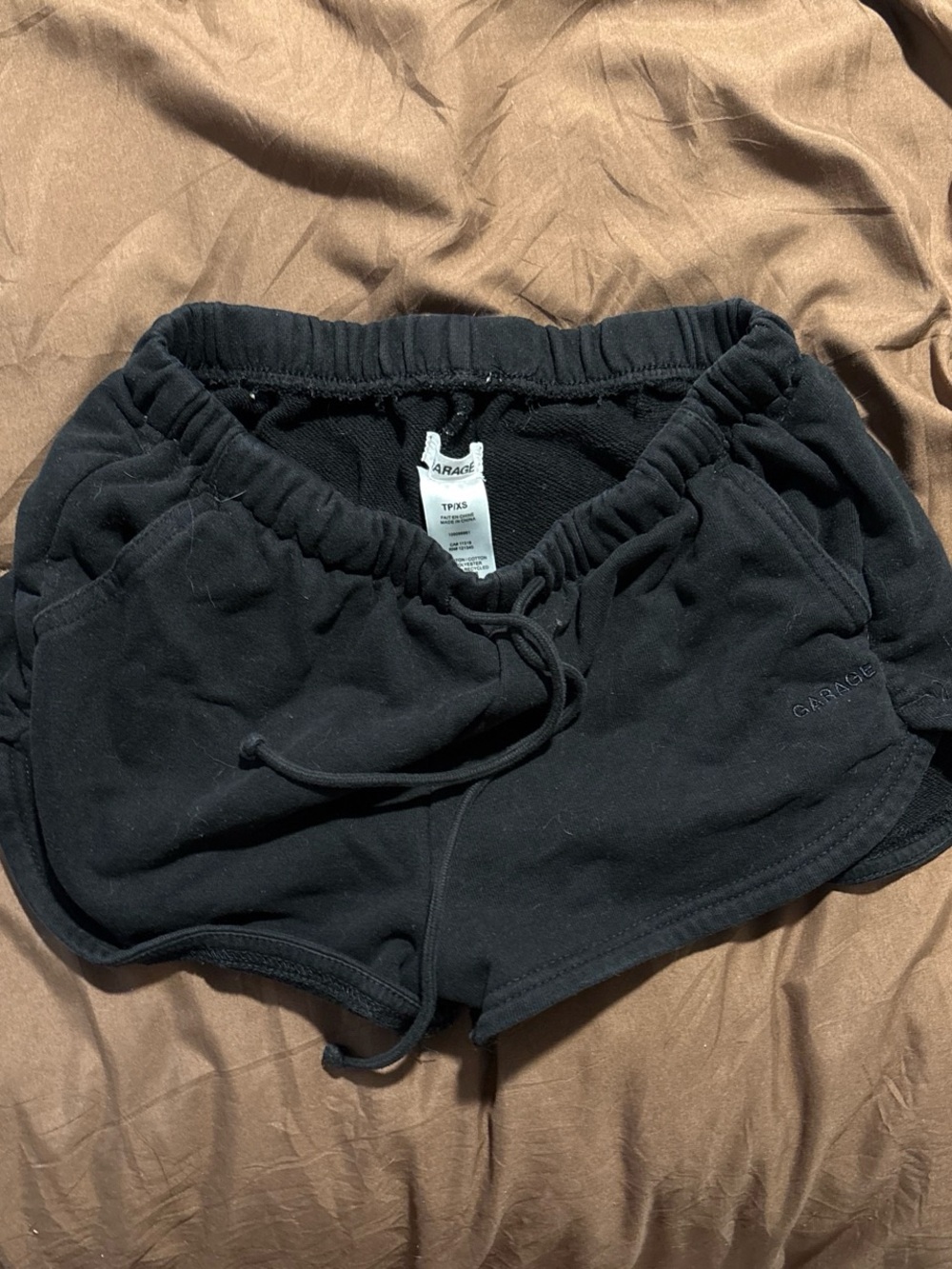 Garage Women's Black Drawstring Athletic Shorts